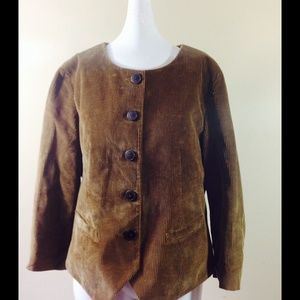 L. L. Bean Brown CordJacket Blazer Jacket